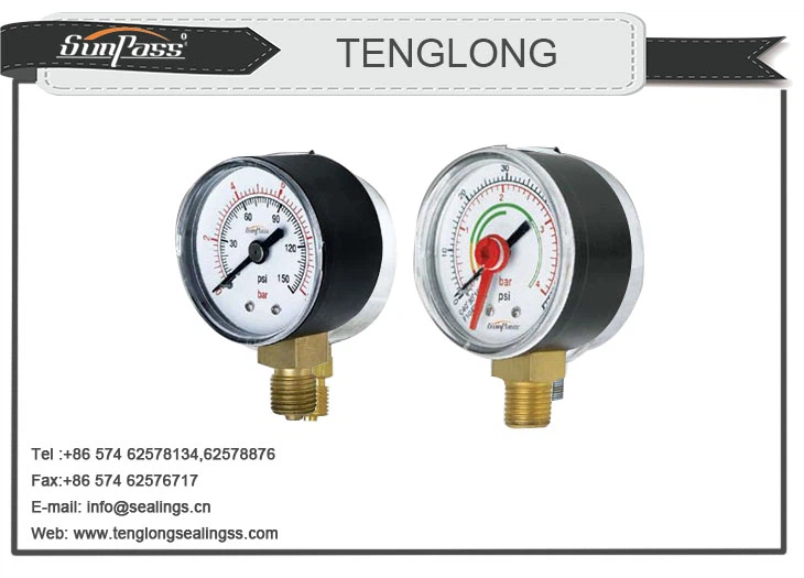 Bottom Connection Freon Pressure Gauge