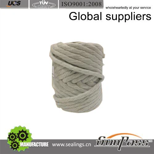Ceramic Thermal Ceramic Fiber Rope With Stainless Steel Reinforced Twisted Rope