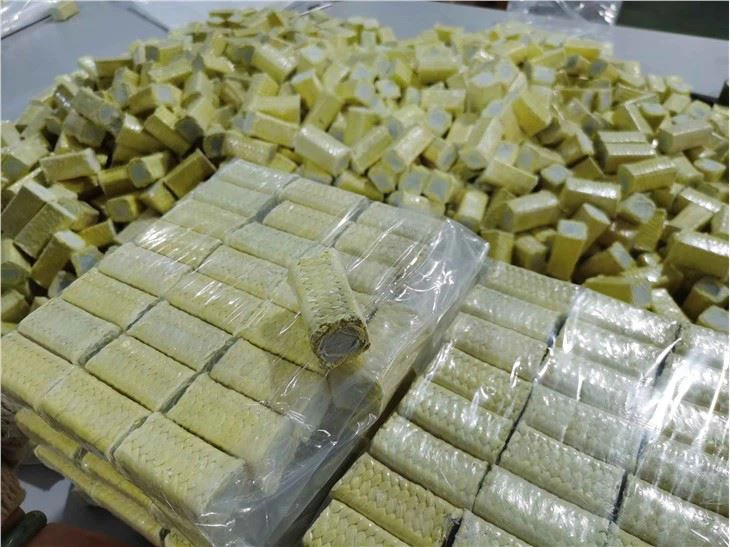 Zinc Wiping Fiberglass Reinfored Aramid Packing Coated PTFE Wire Wiping Pads