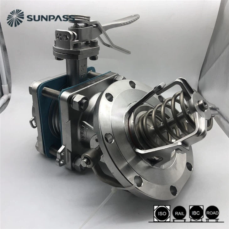DN80 45° Bottom Discharge Valve ISO Tank Container Foot Valve